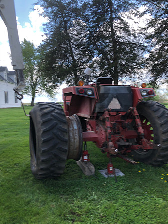Replacing rear tractor tire